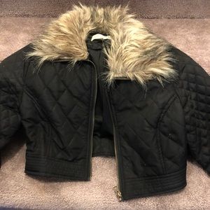 Faux fur short jacket